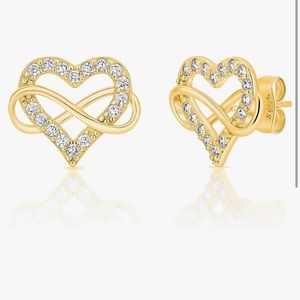 Gold & silver stud earrings